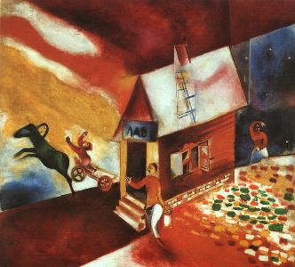 The Flying Carriage by Marc Chagall